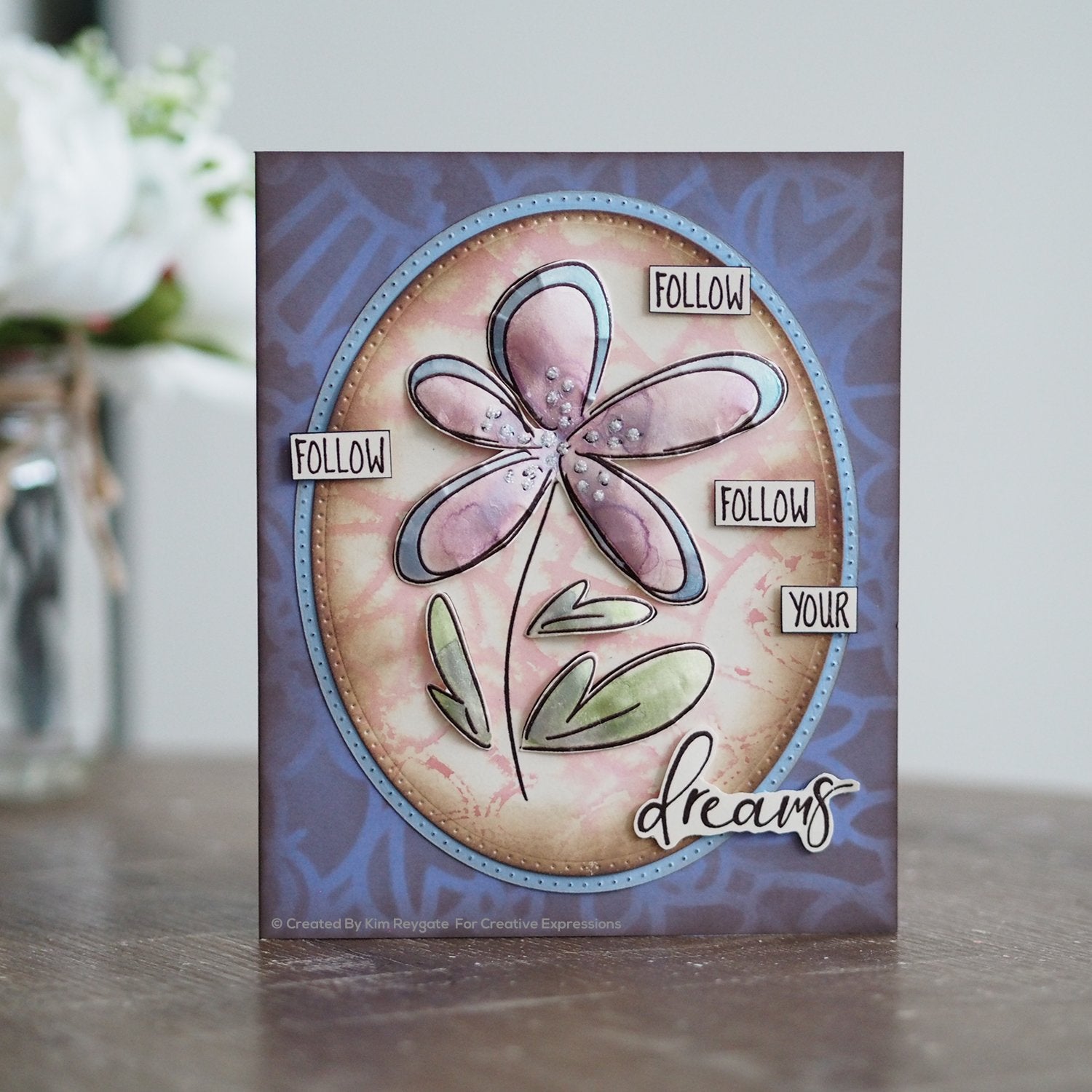 Woodware Clear Singles Dahlia Sketch 4 in x 6 in Stamp