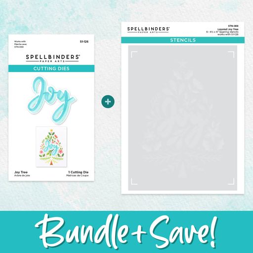 Layered Joy Tree Stencil & Die Bundle from the Layered Christmas Stencils Collection