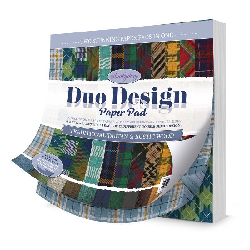 Duo Design Paper Pads - Traditional Tartans & Rustic Wood