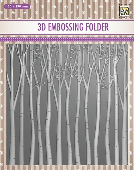 Nellie Embossing 3D Folder - Trees
