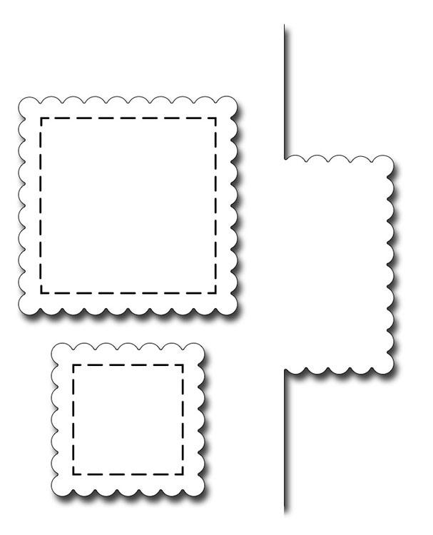 Frantic Stamper Precision Die - Bump Card Scalloped Square