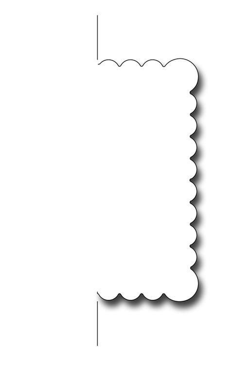 Frantic Stamper Precision Die - Flip Card Scalloped Square
