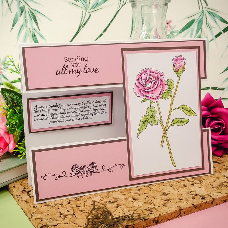 For The Love Of Stamps - Botanical Beauties - Rose A6 Stamp Set