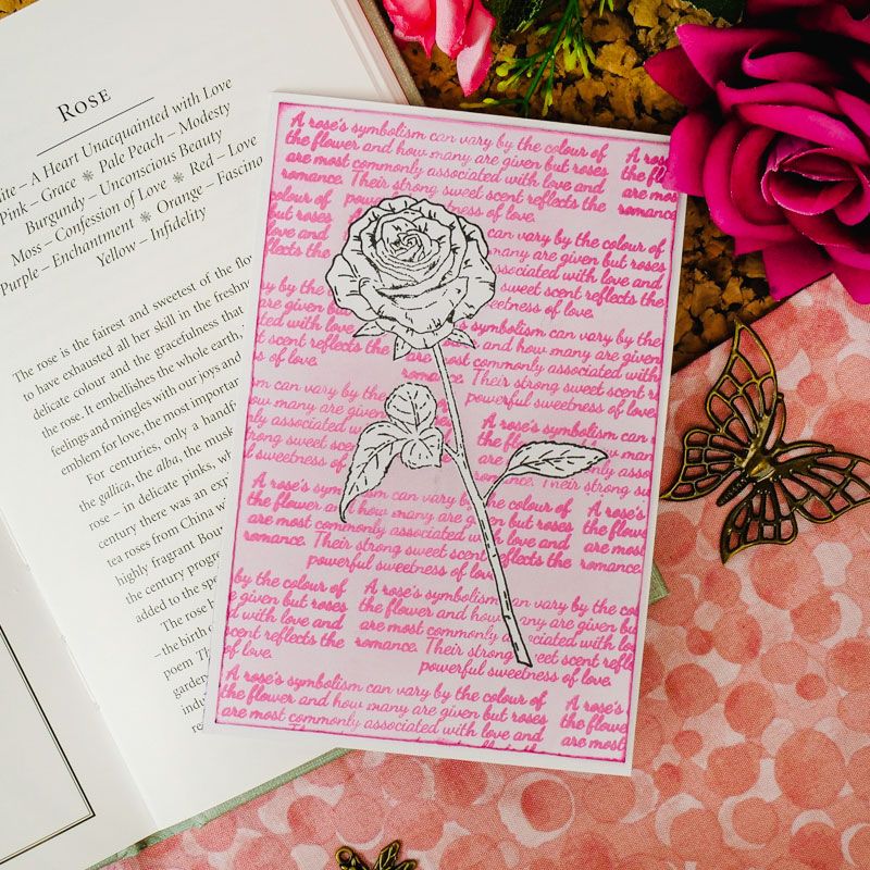 For The Love Of Stamps - Botanical Beauties - Rose A6 Stamp Set