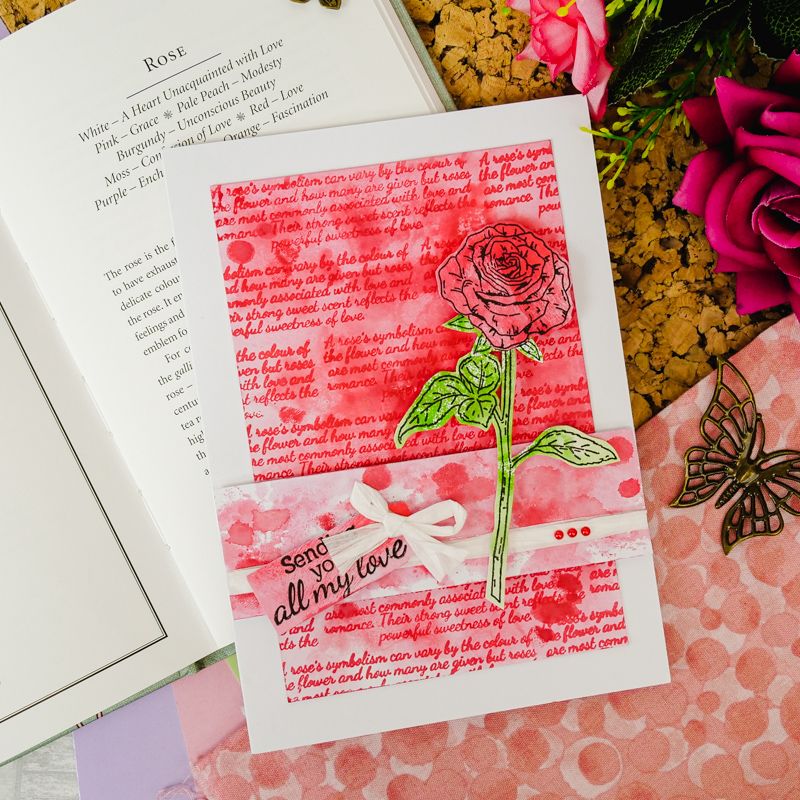 For The Love Of Stamps - Botanical Beauties - Rose A6 Stamp Set