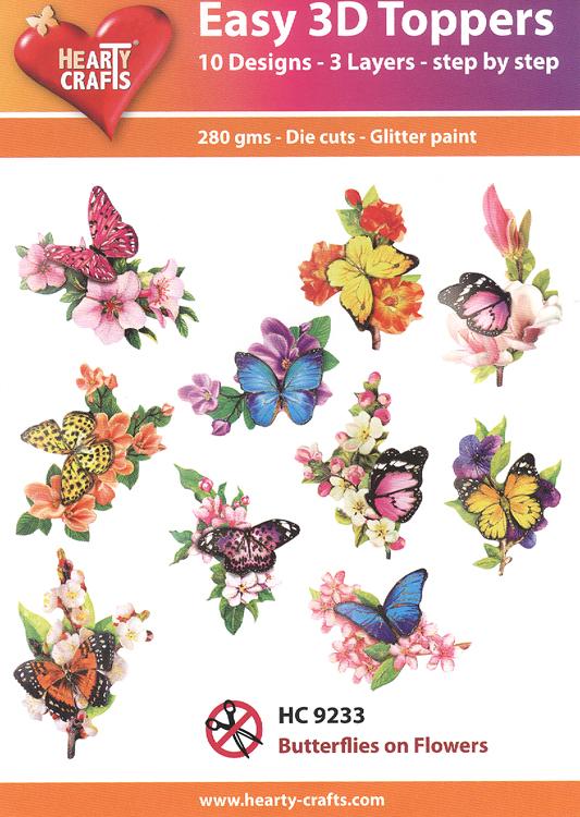 Easy 3D Toppers: Butterflies on Flowers