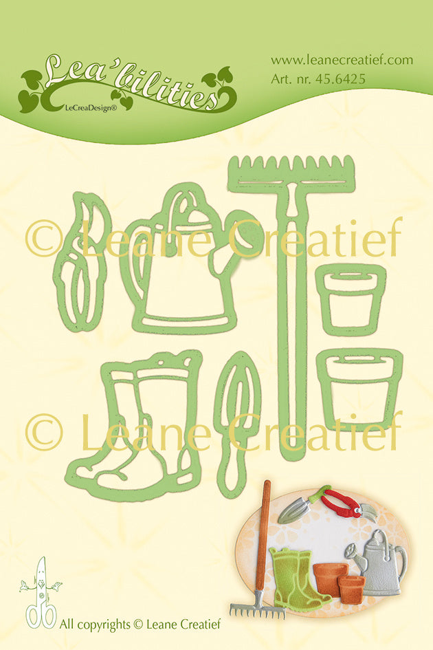 Leabilitie Garden Set Watering Can Cut And Embossing Die