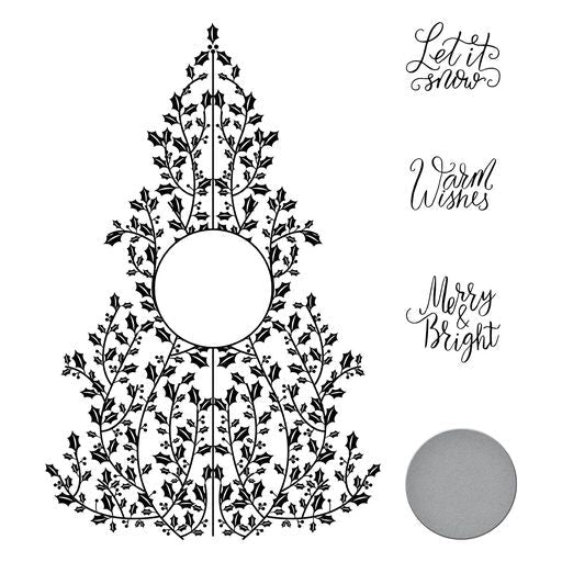 Holly Tree Press Plate & Die Set from the BetterPress Christmas Collection