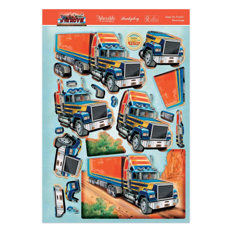 On The Move Deco-Large Set - Keep On Truckin'