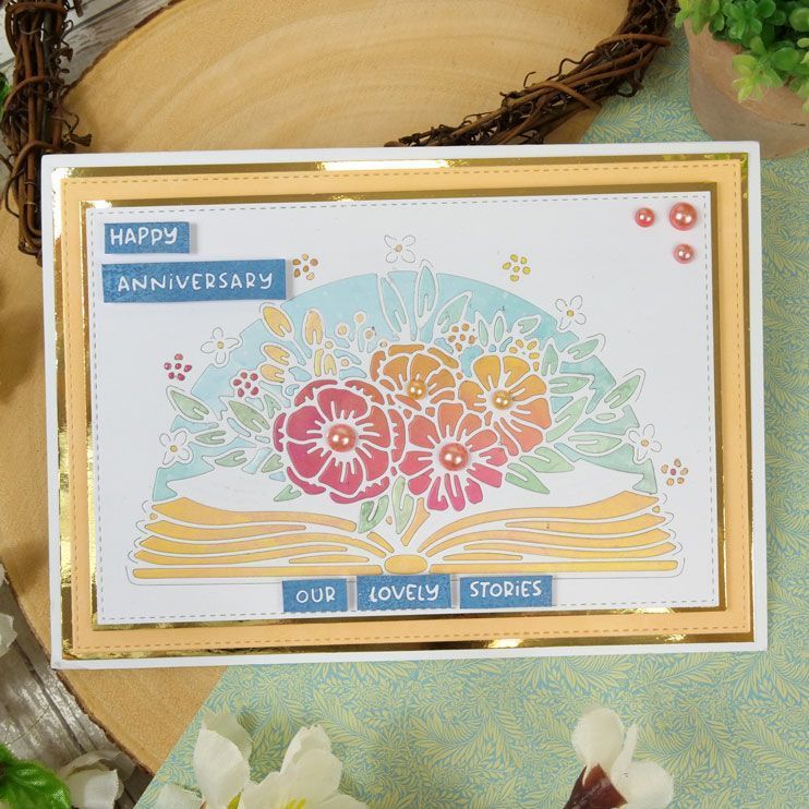 For The Love Of Stamps - Floral Burst Sentiment Strips