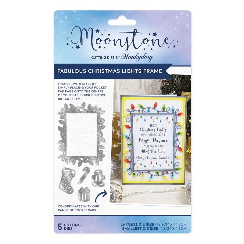 Moonstone Dies - Fabulous Christmas Lights Frame