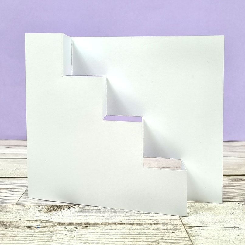 Luxury Shaped Card Blanks & Envelopes - Climbing Steps Card