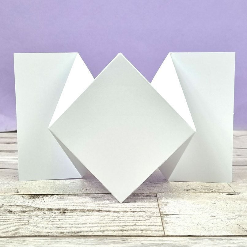 Luxury Shaped Card Blanks & Envelopes - Diamond Fold Card