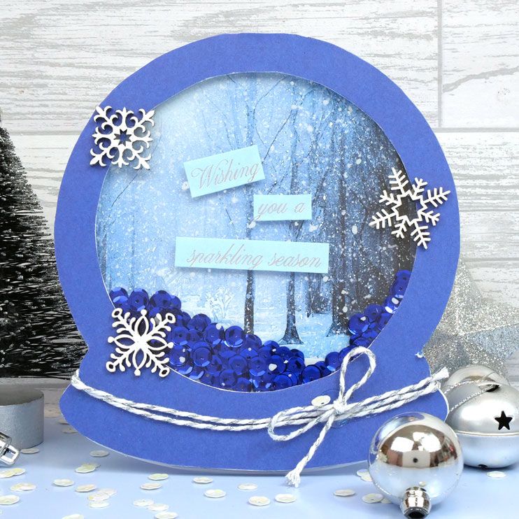 Luxury Shaped Card Blanks & Envelopes - Snow Globe