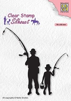 Clear Stamp Silhouette Men-Things Fishermen