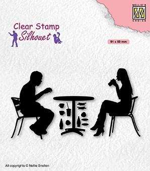 Nellie's Choice Clear Stamp Silhouette Teenagers Series Terrace