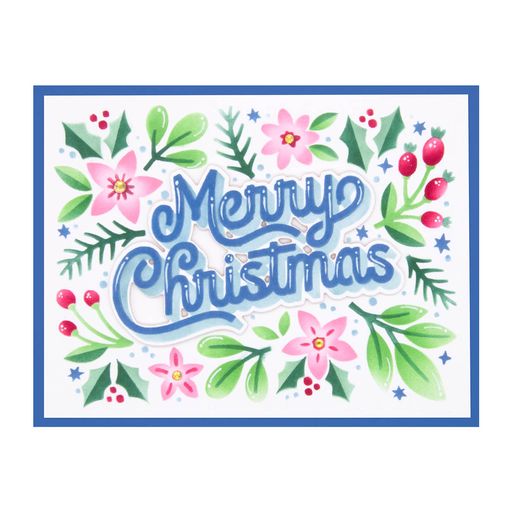 Layered Merry Christmas Foliage Stencils from the Layered Christmas Stencils Collection