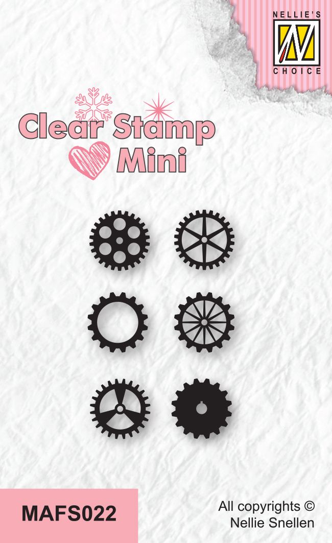 Nellie's Choice Clear Stamp Mini - Cogwheels
