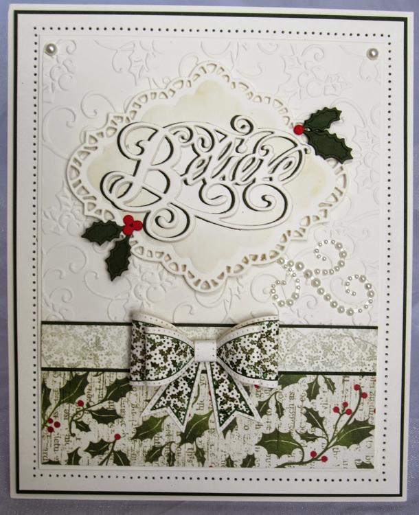 Sue Wilson Stamps - Holly Bow